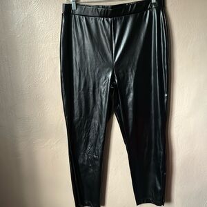 H Halston Faux Leather Pants Size Large